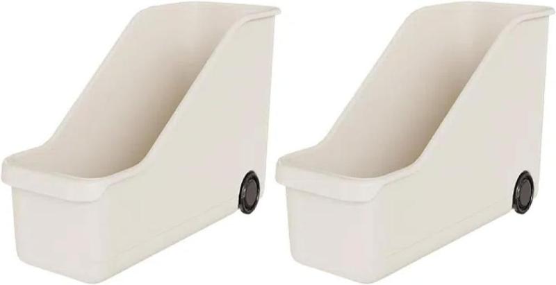 Storage Basket With Wheels Small (Set of 2)