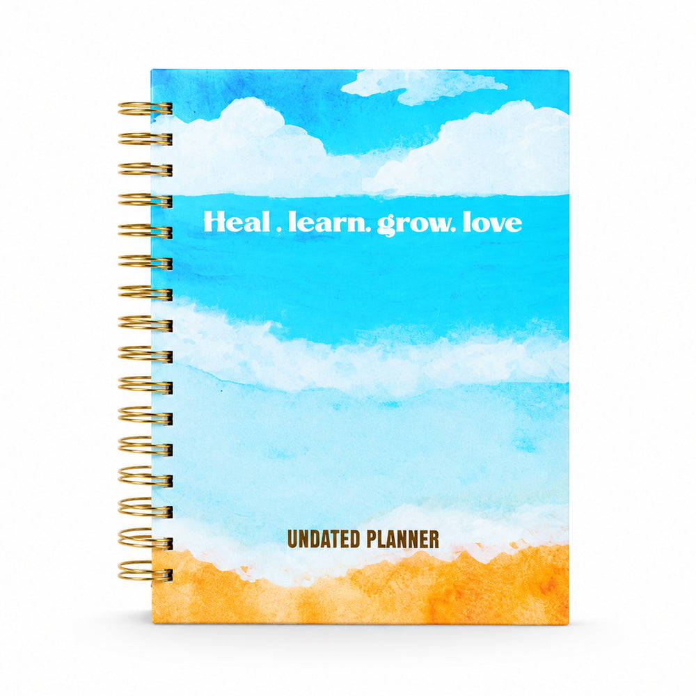 Heal. Learn. Grow. Love. — Undated Planner + Ultimate Sticker Book