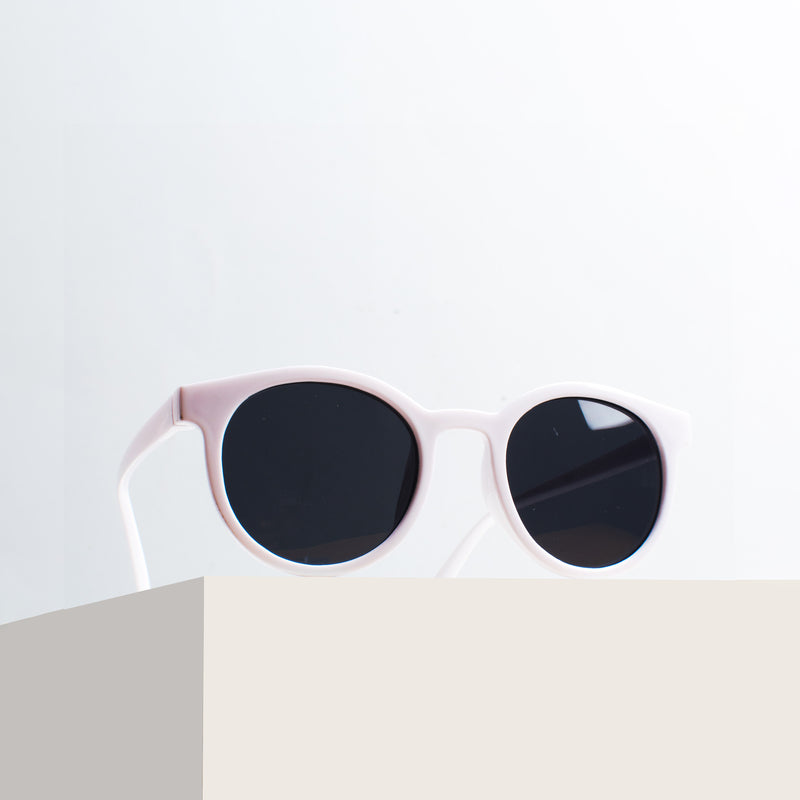 Frost White Playful Orbit Round Kids' Sunglasses
