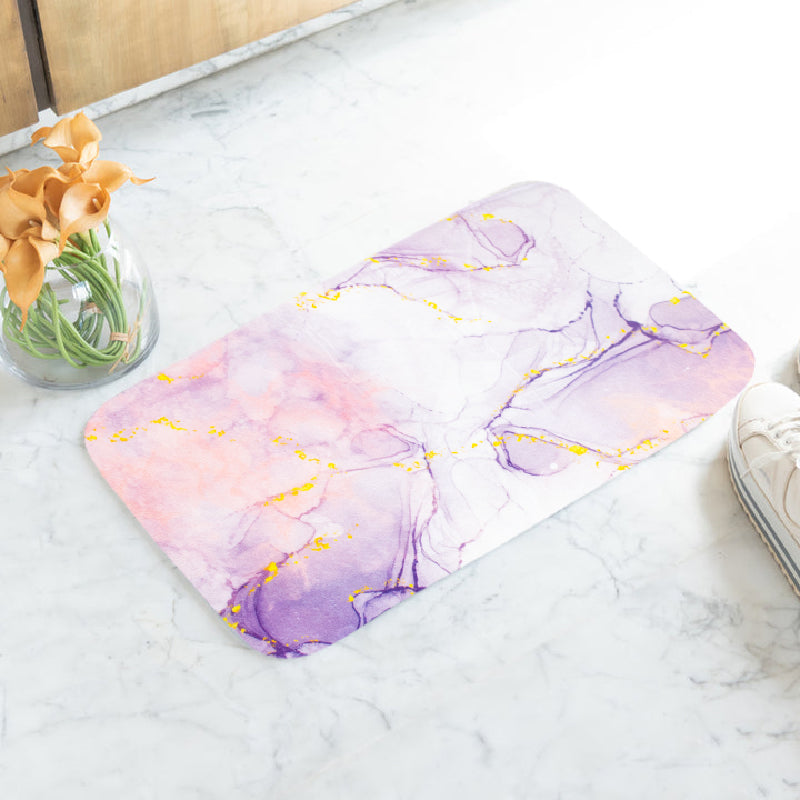 Purple & Pink Marble Soft Feel Doormat Doormats June Trading   