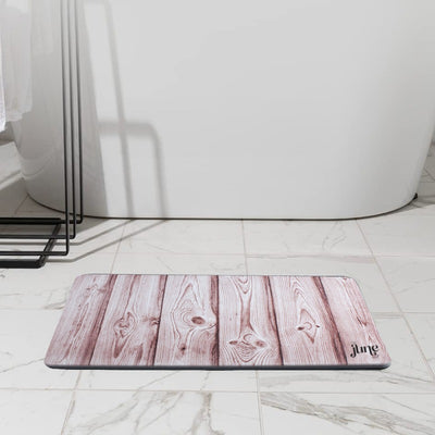 ZenStone Ultra-Absorbent Bath Mat - Wooden Look | Secure Grip | Eco-Friendly