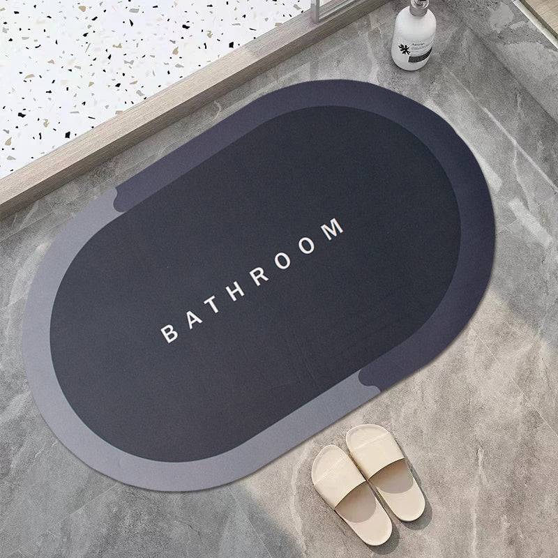 Regal Grey - Super Absorbent Anti Skid Bathroom Floor Mat Bathroom Mats June Trading   