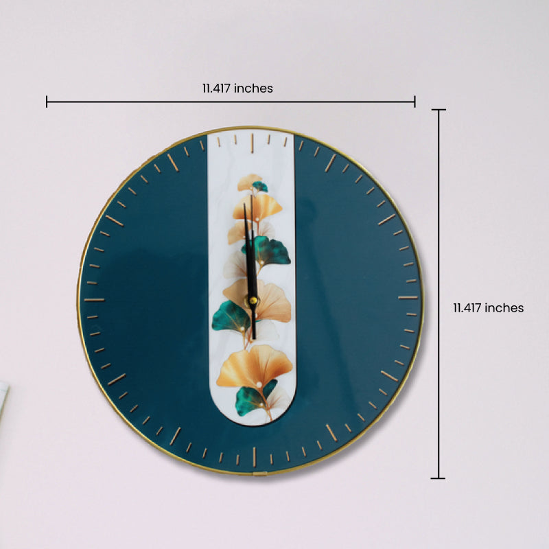 Artistic Aqua Blue Wall Clock