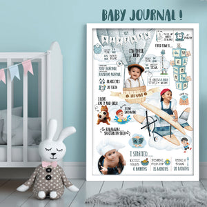 Baby Journal Frame (Personalized) Personalized Gifts VJ Impressions   