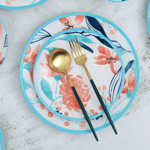 Flora Motif 24 Piece Luxury Dinner Set Dinner Sets June Trading   