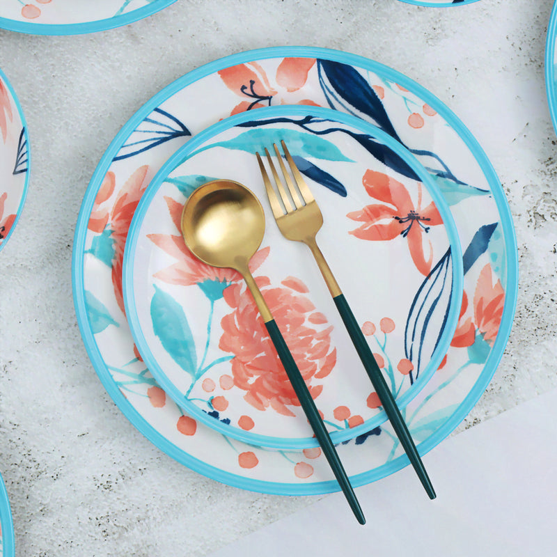 Flora Motif 24 Piece Luxury Dinner Set Dinner Sets June Trading   