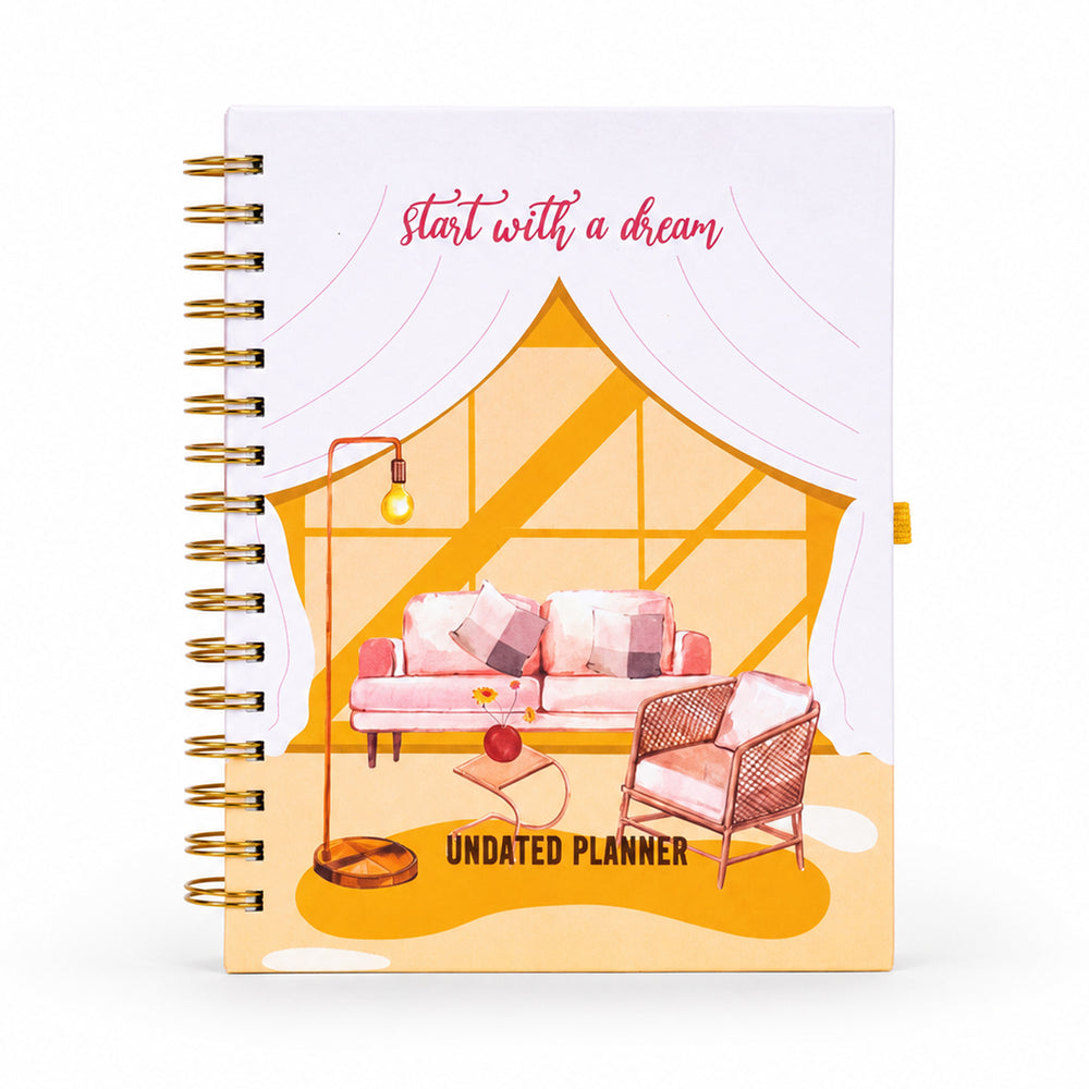 Start With A Dream — Undated Planner + Ultimate Sticker Book