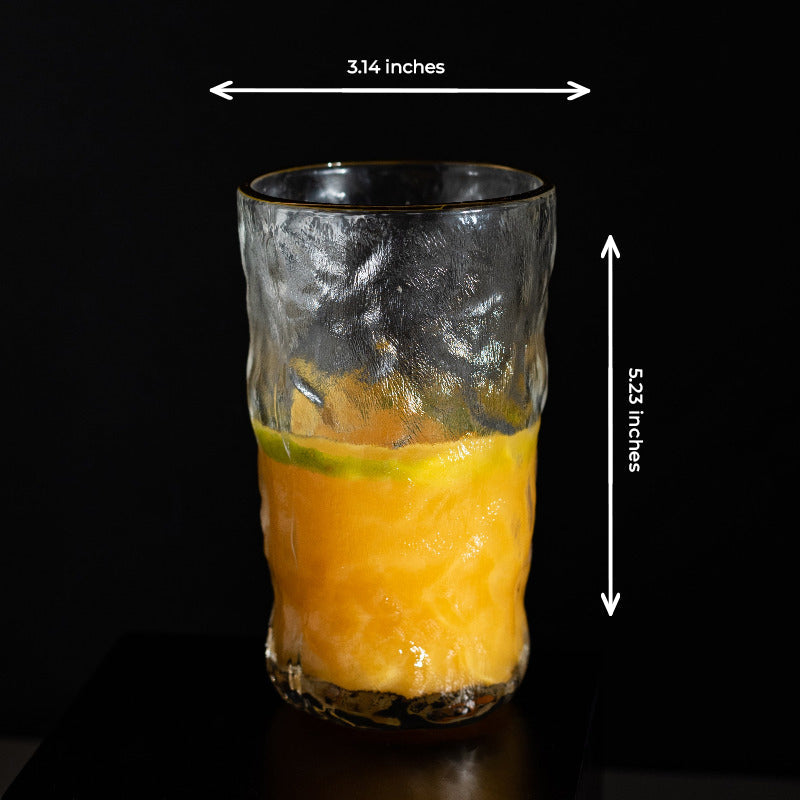 Lavish Frosted Glass Set Of 4 (Large) Glasses June Trading   