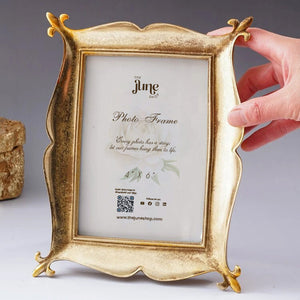 Elayne Sleek Gold Photo Frame Desk Photo Frame The June Shop   