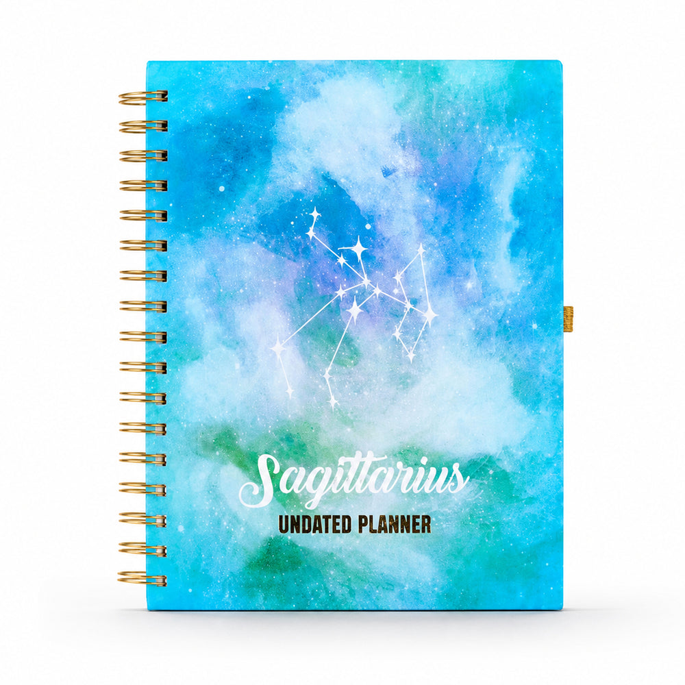Sagittarius Watercolour Constellation — Undated Planner + Sticker Book