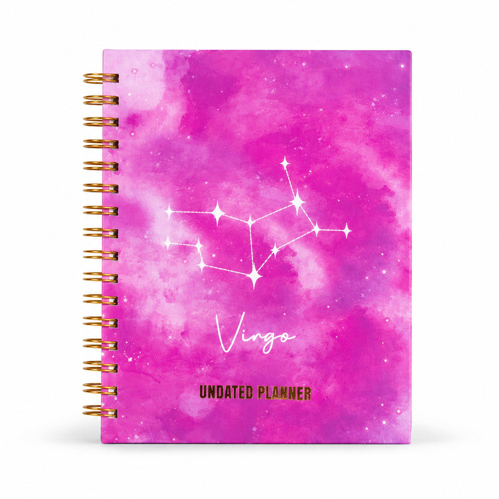 Virgo Watercolour Constellation — Undated Planner + Sticker Book