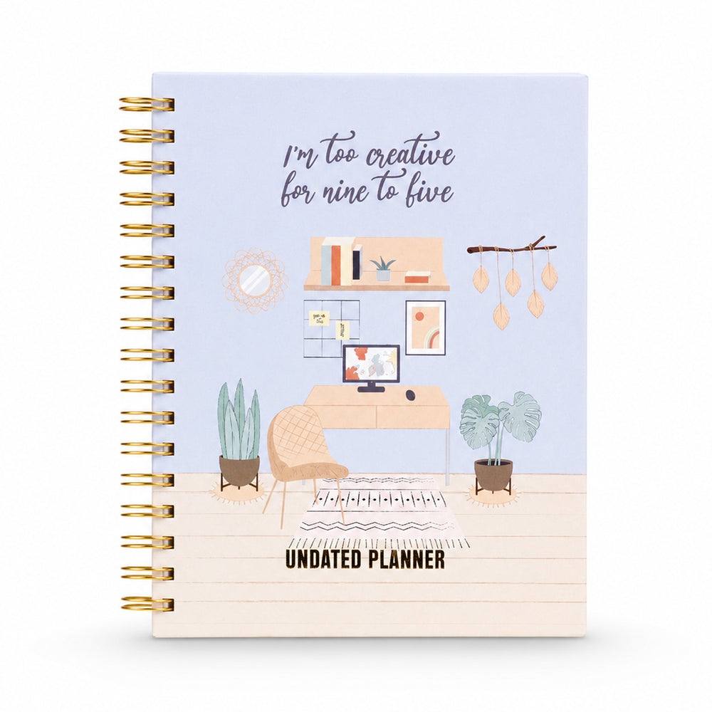 Too Creative For 9 to 5 — Undated Planner + Ultimate Sticker Book