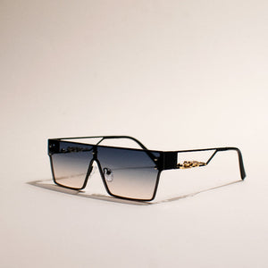 Flat Oversized Midnight Hue Sunglass Eyewear June Trading   