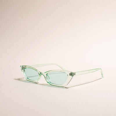 Luxury Cat-Eye Clear Frame Mint Green Sunglass Eyewear June Trading   