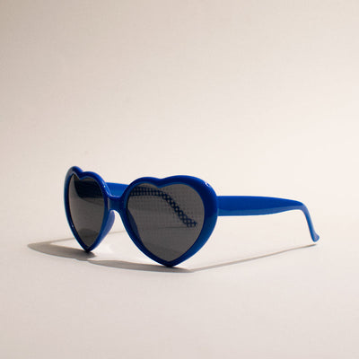 Lapis Blue Heart Effect Diffraction Sunglass Eyewear June Trading   