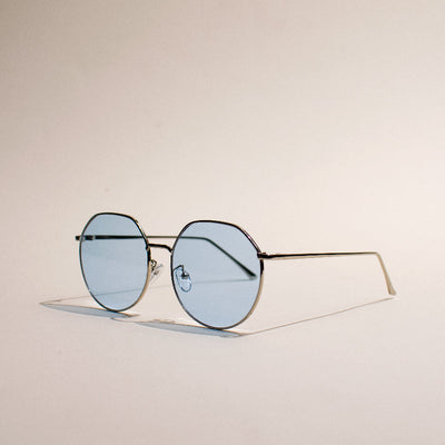 Designer Round Sky Blue Sunglass Eyewear June Trading   