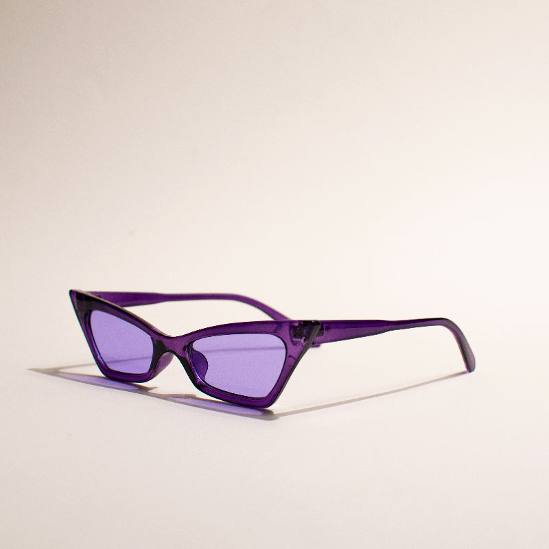 Rectangle Cat-Eye Berry Purple Sunglass Eyewear June Trading   