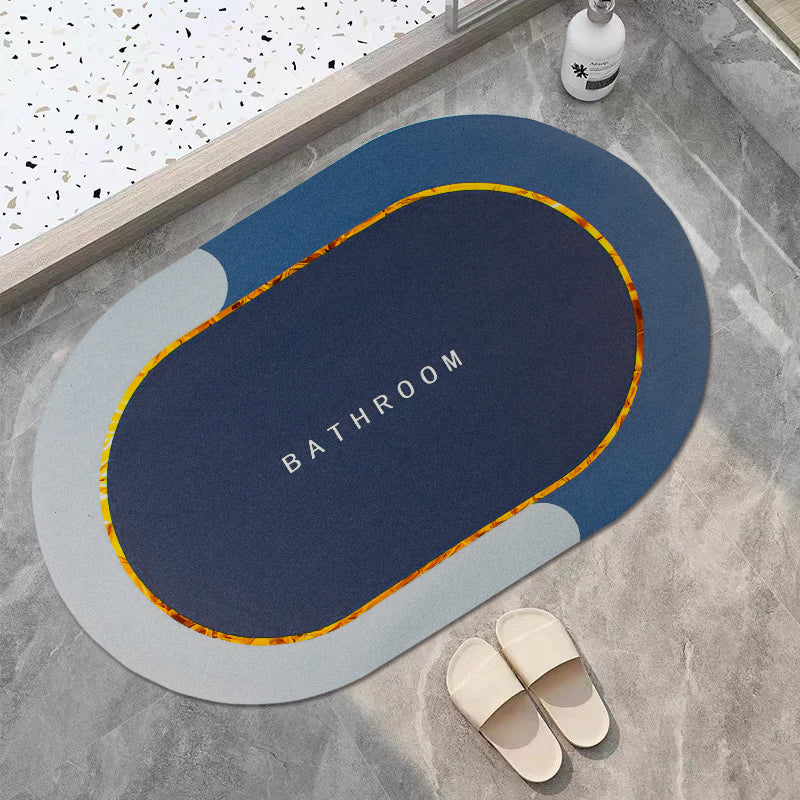 Edge Of Gold Absorbent Anti Skid Bathroom Floor Mat Bathroom Mats June Trading   