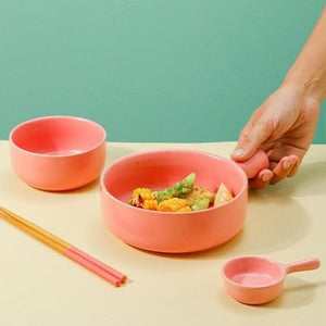 Meraz Lemonade Pink Serving Set (4 Pcs) Serving Platters The June Shop   