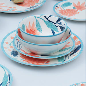 Flora Motif 24 Piece Luxury Dinner Set Dinner Sets June Trading   