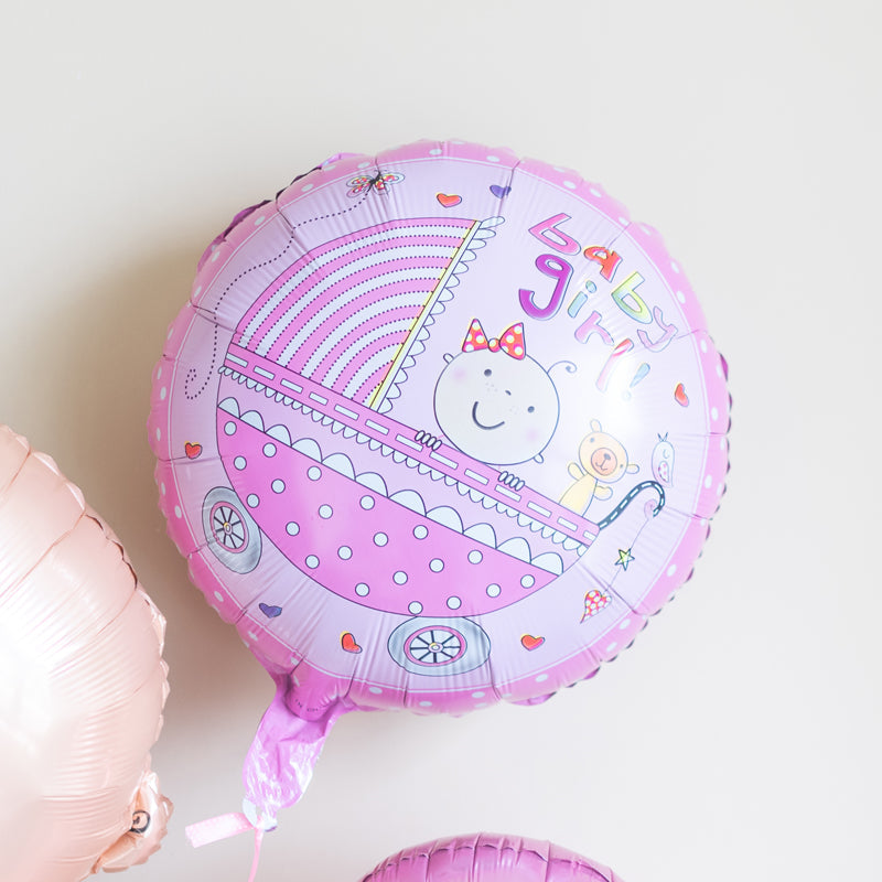 Cute Baby Girl Balloon (Set) Balloon June Trading   