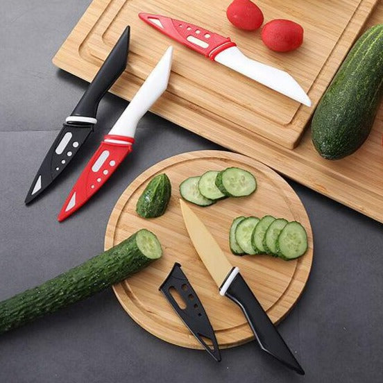 Fruit Knife with Safety Sheath Utility June Trading   