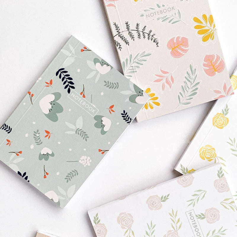 Pocket Notebook- Blooming Blues Notebooks Anme   