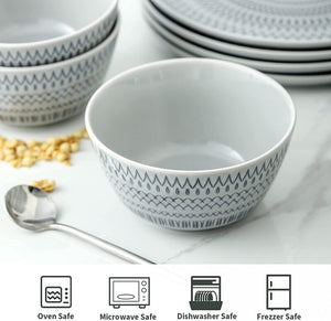 Traditional Pattern Ceramic Bowl (5 Inches) Soup Bowls June Trading   