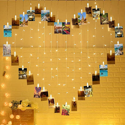 32 Heart Clip LED String Lights Lights Coral Tree   