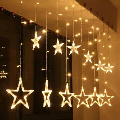 12 Star Led Curtain Light String Lights Coral Tree   