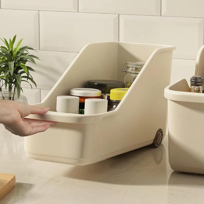 Storage Basket With Wheels Small (Set of 2)
