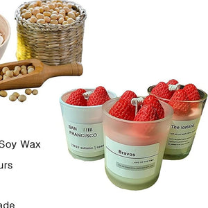 Strawberry Candle Jar Candles Coral Tree   