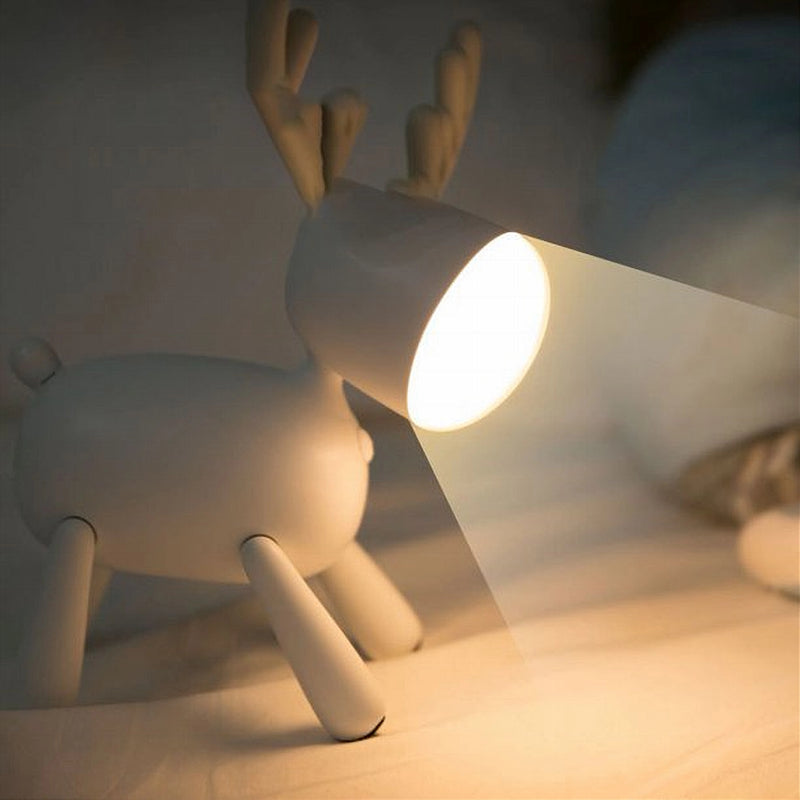 Silicone Deer Style LED Night Lamp Desk Lamps Coral Tree   
