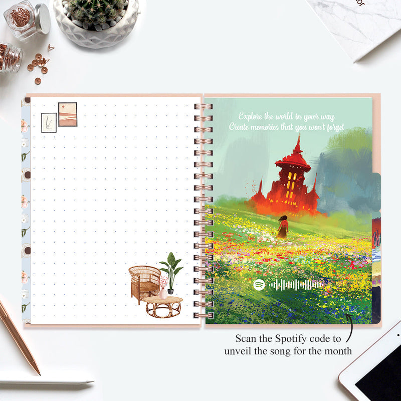 Undated Yearly Planner (2025 Collection) Out Do Me + Ultimate Sticker Book