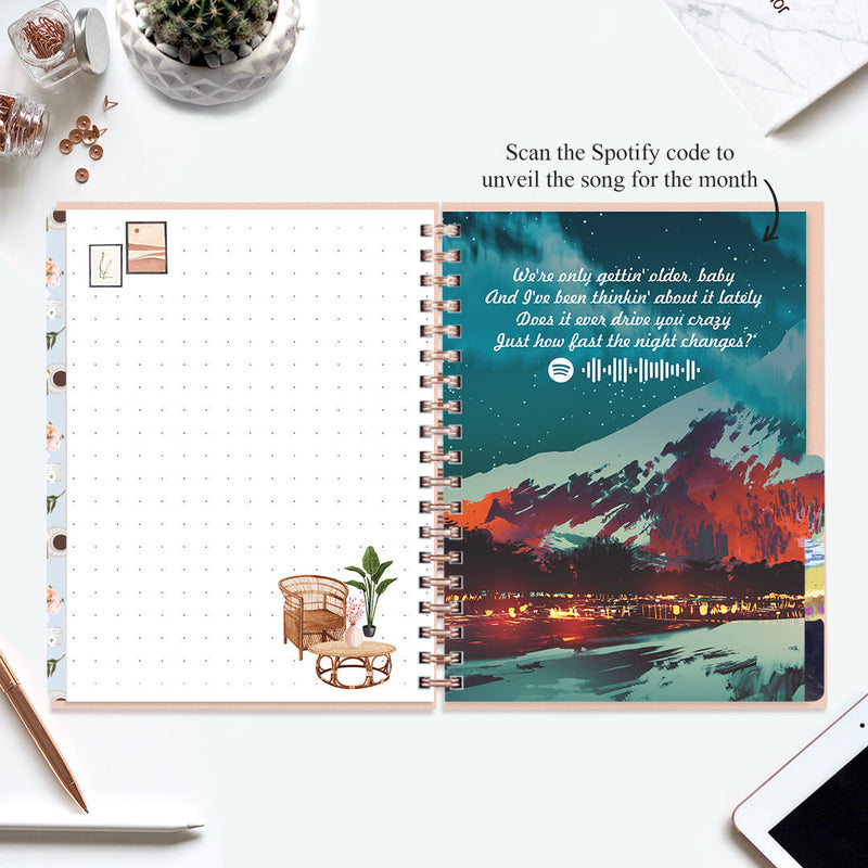 Undated Yearly Planner (2025 Collection) Out Do Me + Ultimate Sticker Book