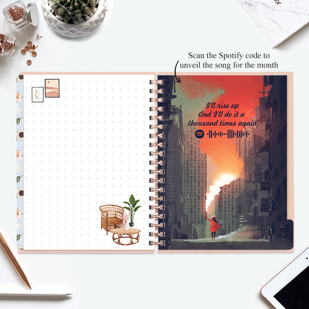 Undated Yearly Planner - Taurus (2023 Collection) + Ultimate Sticker Book Undated Planners June Trading   