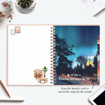 Undated Yearly Planner (2025 Collection) You Don't Have To Be Perfect + Ultimate Sticker Book