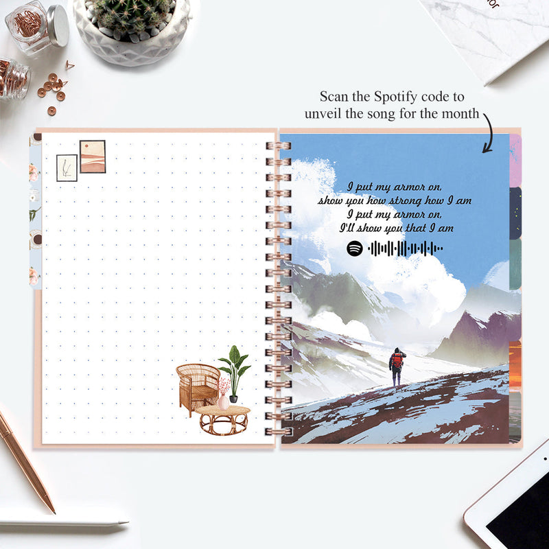 Undated Yearly Planner (2025 Collection) Out Do Me + Ultimate Sticker Book