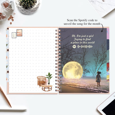 Undated Yearly Planner (2025 Collection) You Don't Have To Be Perfect + Ultimate Sticker Book