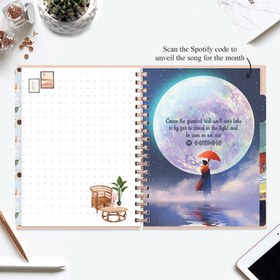 Undated Yearly Planner (2025 Collection) You Don't Have To Be Perfect + Ultimate Sticker Book