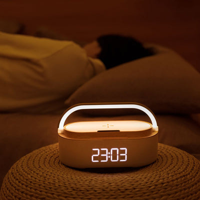 LumoDock Wireless Charging Bluetooth Speaker Smart Clock With Alarm