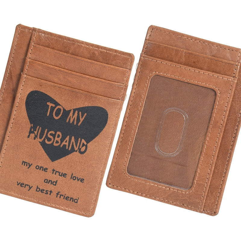 Portlee Leather Printed Slim Card Holder for Husband Card Holder Portlee   