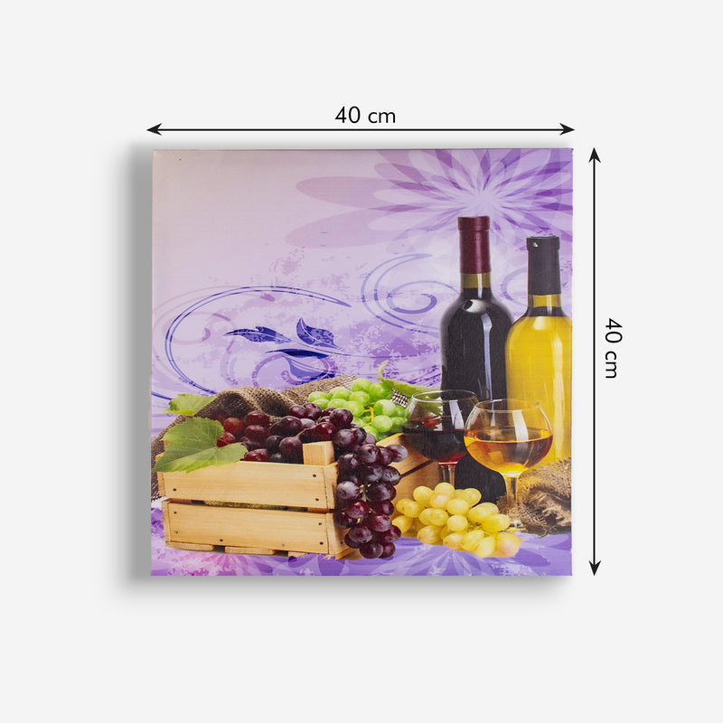 Grapes & Wine Canvas Painting Canvas Painting June Trading   
