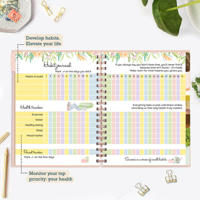 Undated Yearly Planner (2024 Collection) Dust Settles, I Don't + Ultimate Sticker Book