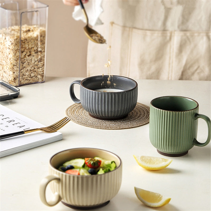 Seraphina Ribbed Coffee Mug Coffee Mugs The June Shop   