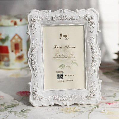 Halcyon Frost White Photo Frame Desk Photo Frame The June Shop   