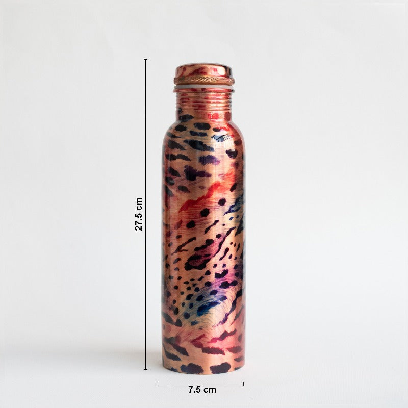 Leopard Printed Copper Bottle Bottles June Trading   