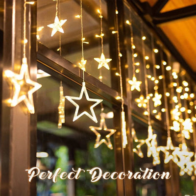 12 Star Led Curtain Light String Lights Coral Tree   
