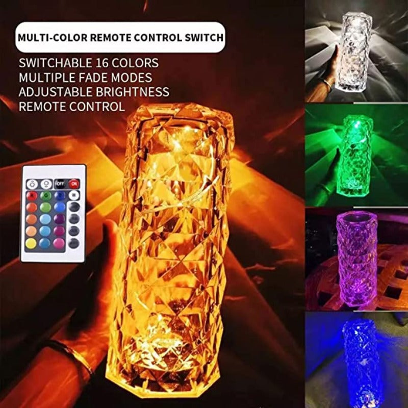Crystal Table Lamp 16 Colors Changing RGB Touch LED Lights Coral Tree   