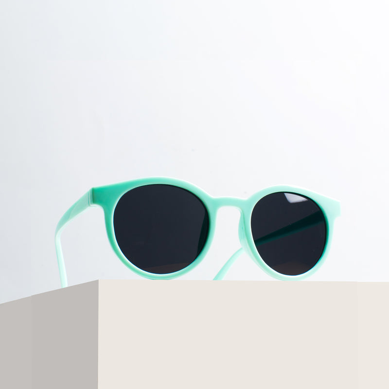 Mint Green Playful Orbit Round Kids' Sunglasses